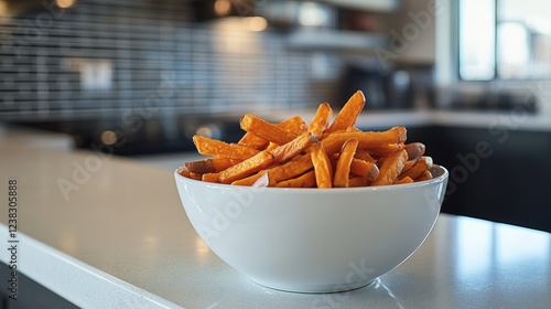 Homecook Sweet Potato Fries Delight Kitchen Food Photography Modern Home Close-Up Culinary Experience photo