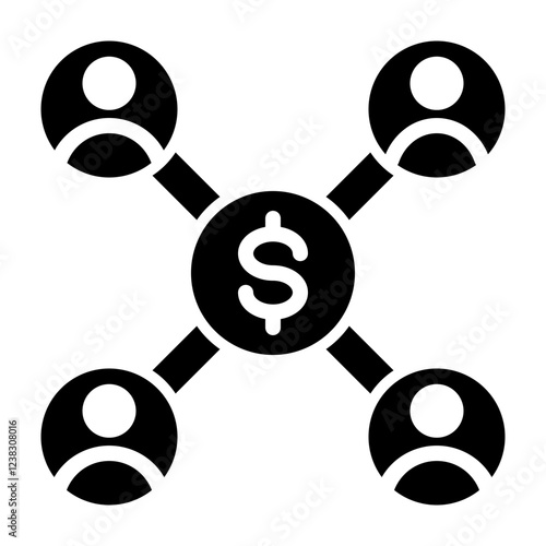 Beneficiary Glyph Icon Design