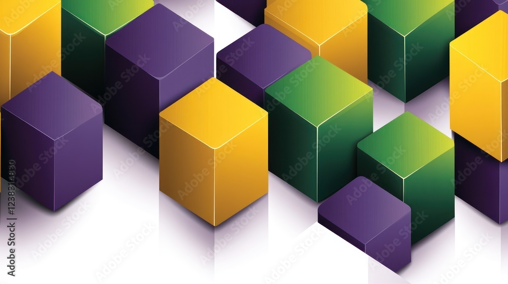 Naklejka premium Abstract colorful cubes background design
