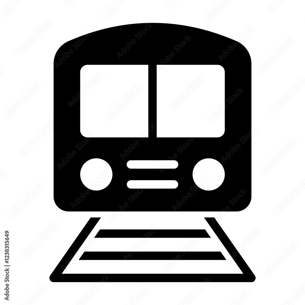 Train Glyph Icon Design Train Glyph Icon Design