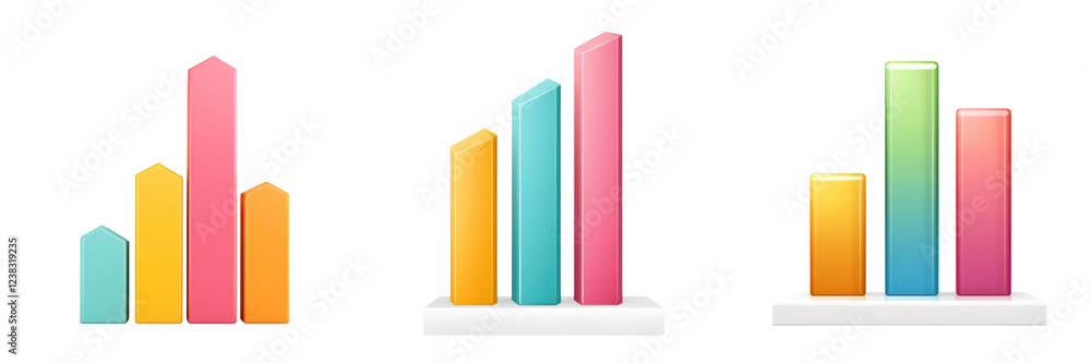glowing bar chart with upward trends in vibrant colors, showcasing growth and progress glowing bar chart with upward trends in vibrant colors, showcasing growth and progress