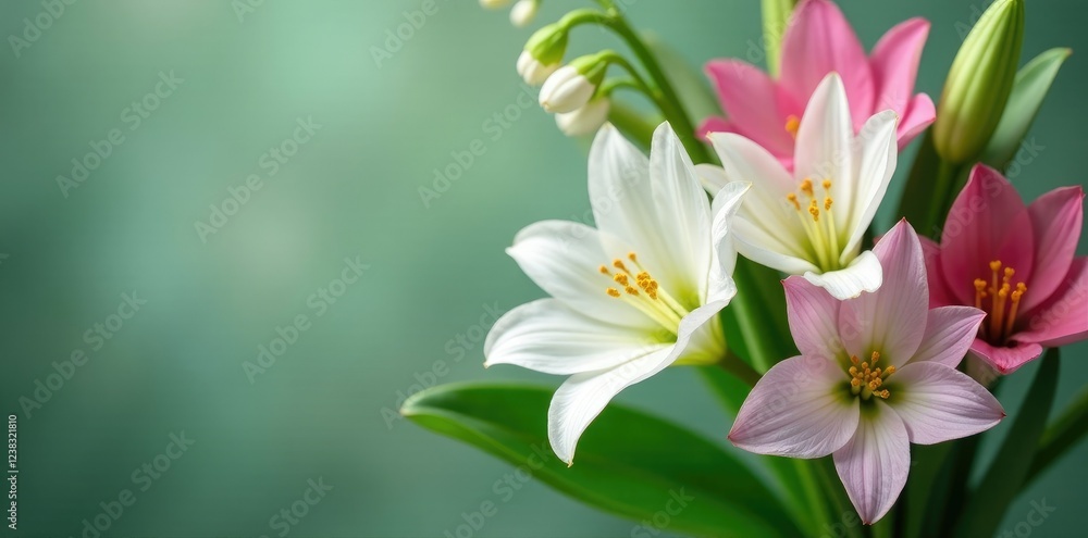 Spring bouquet of lily of the valley with other spring flowers, bouqet, valley, the Spring bouquet of lily of the valley with other spring flowers, bouqet, valley, the