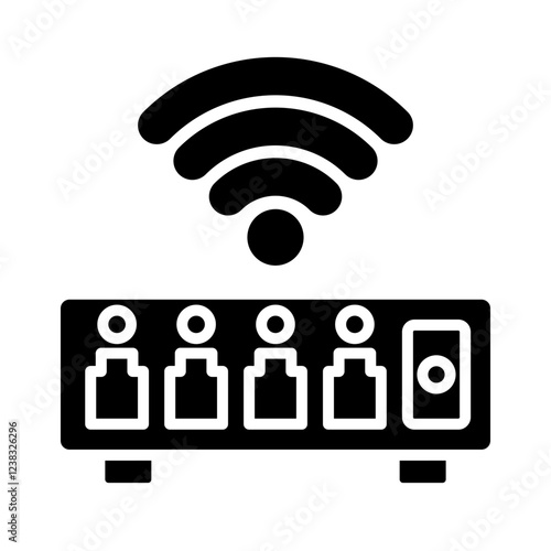 Switch Hub glyph icon