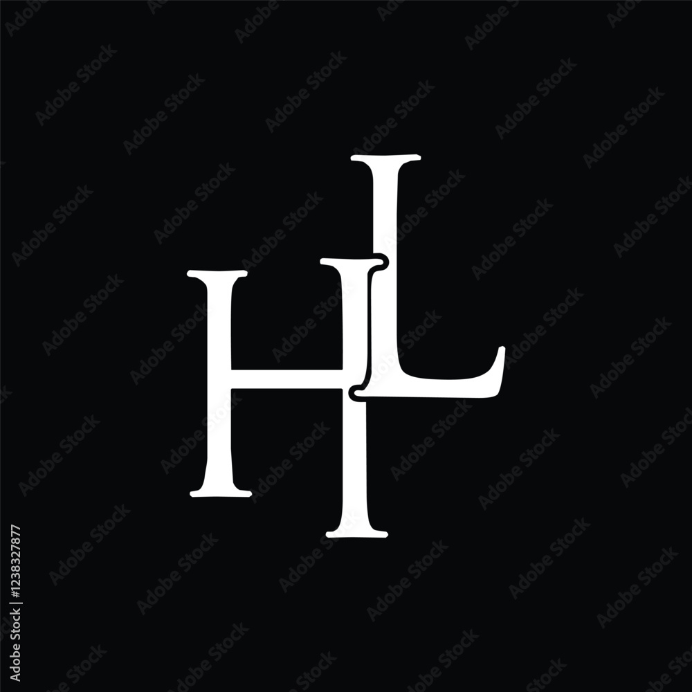 Initial letter HL logo design Initial letter HL logo design
