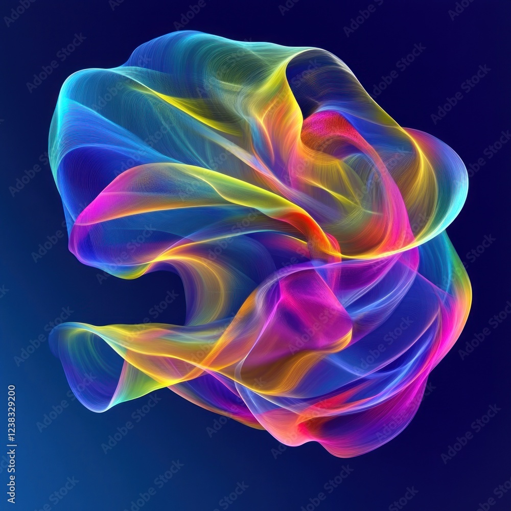 Abstract colorful flowing fabric swirl. Abstract colorful flowing fabric swirl.