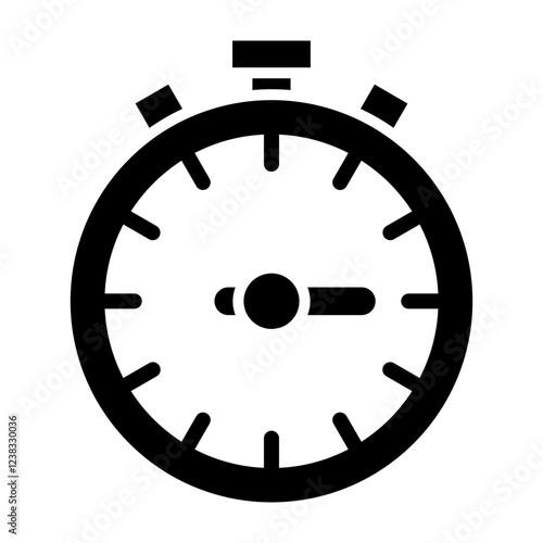 Timer Glyph Icon Design