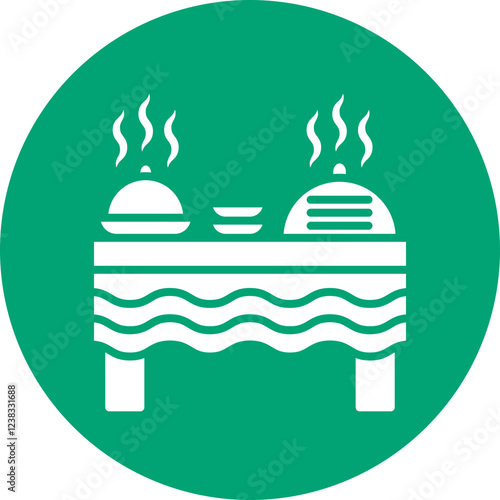 Chafing Dish glyph circle icon