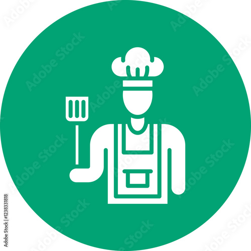 Barbecue Catering glyph circle icon