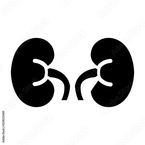 Kidney Glyph Icon Design