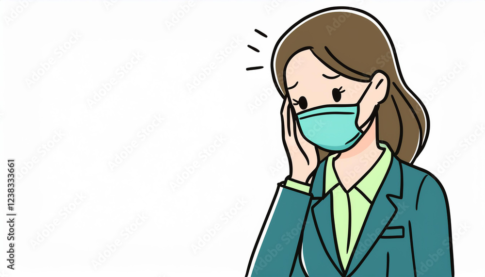 マスクを付けた人物 イラスト マスクを付けた人物 イラスト