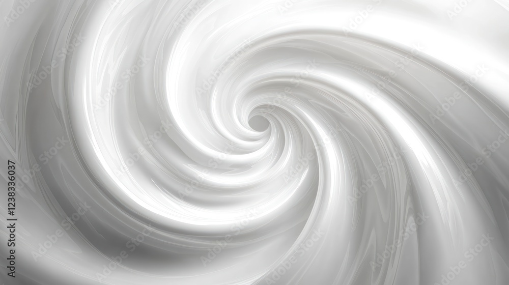 Obraz premium Swirling white cream vortex abstract background texture