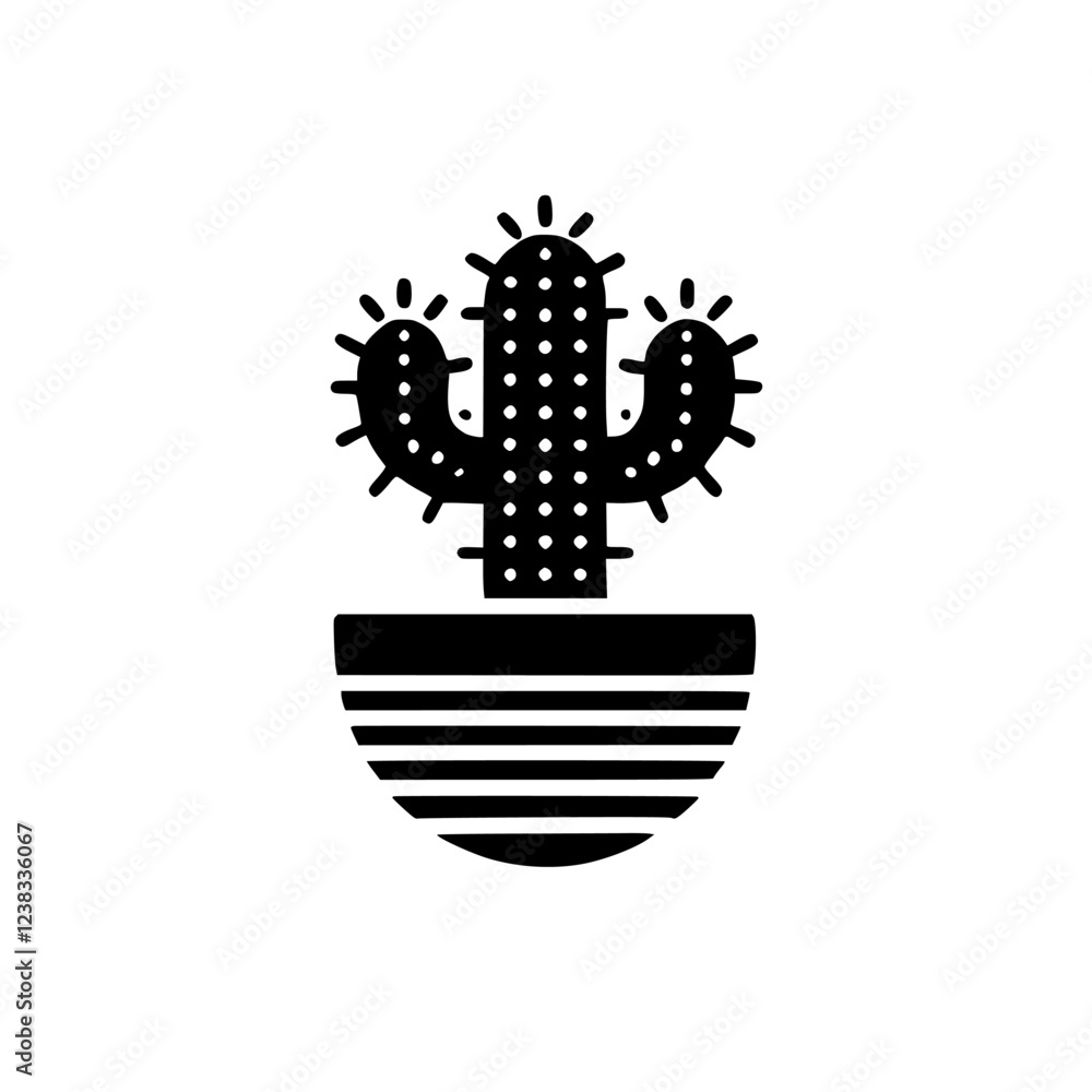Black and White Cactus Pot Minimalist Print: Modern Geometric Desert Plant Design. Perfect for home decor, adding a simple, stylish touch to any room. Black and White Cactus Pot Minimalist Print: Modern Geometric Desert Plant Design. Perfect for home decor, adding a simple, stylish touch to any room.