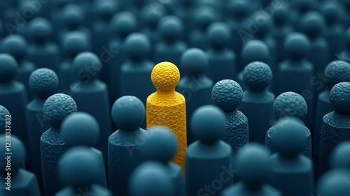 A conceptual photo of a human figure icon, symbolizing recruitment or talent selection, representing of finding the right person in HR