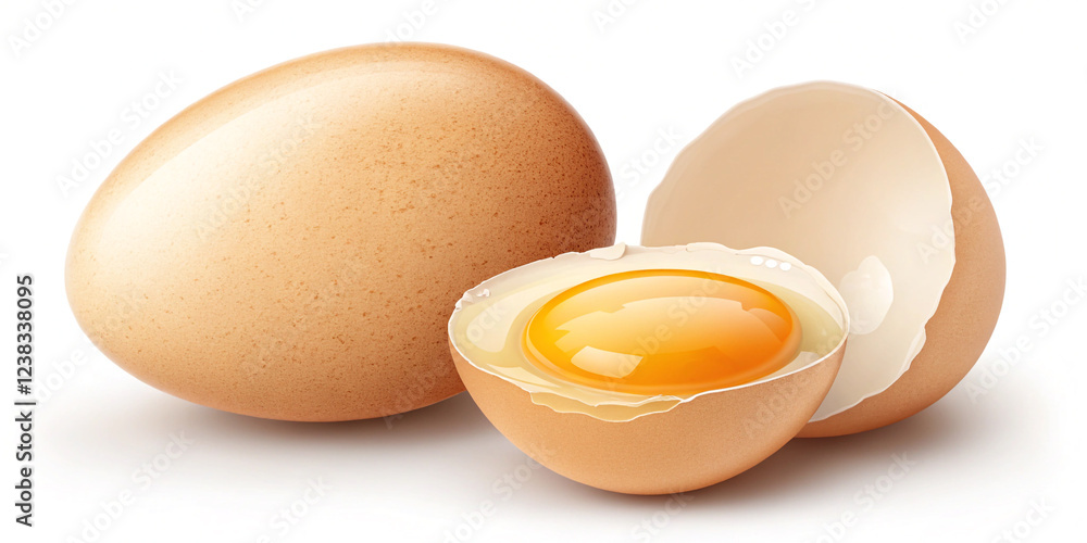 A Creative 3D Icon of an Egg Isolated on a White Background for Graphic Design A Creative 3D Icon of an Egg Isolated on a White Background for Graphic Design