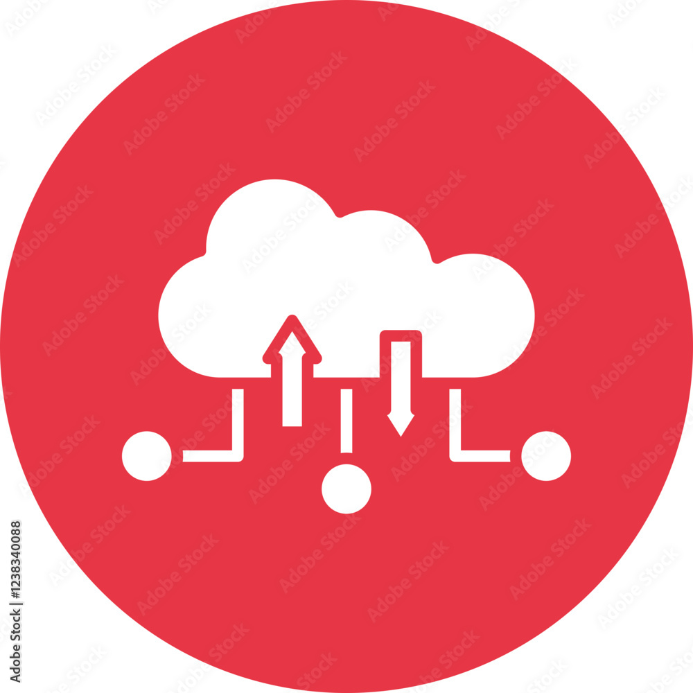 Cloud Traffic Icon glyph circle icon Cloud Traffic Icon glyph circle icon