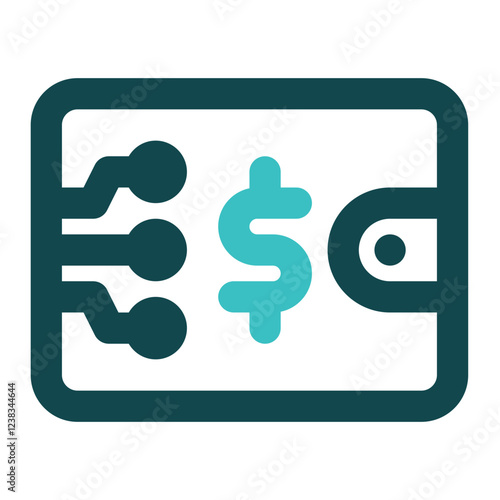 digital wallet icon for illustration