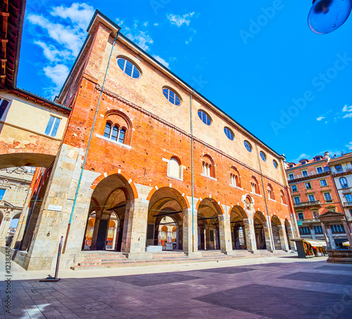 Palazzo della Ragione and Piazza Mercanti in Milan, Italy photo