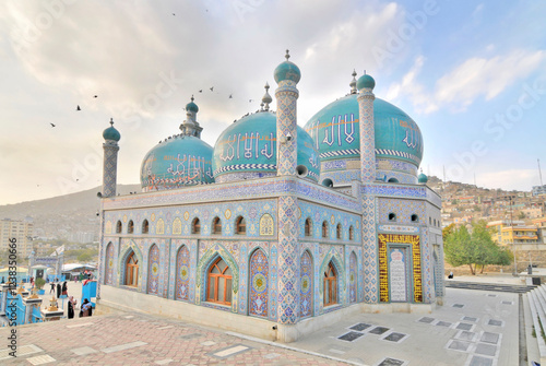 Schilderij op canvas Sakhi Shah-e Mardan Shrine or Ziyarat-e Sakhi shrine and mosque located in the Karte Sakhi area of Kabul, Afghanistan
