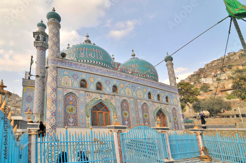 Sakhi Shah-e Mardan Shrine or Ziyarat-e Sakhi shrine and mosque located in the Karte Sakhi area of Kabul, Afghanistan. photo