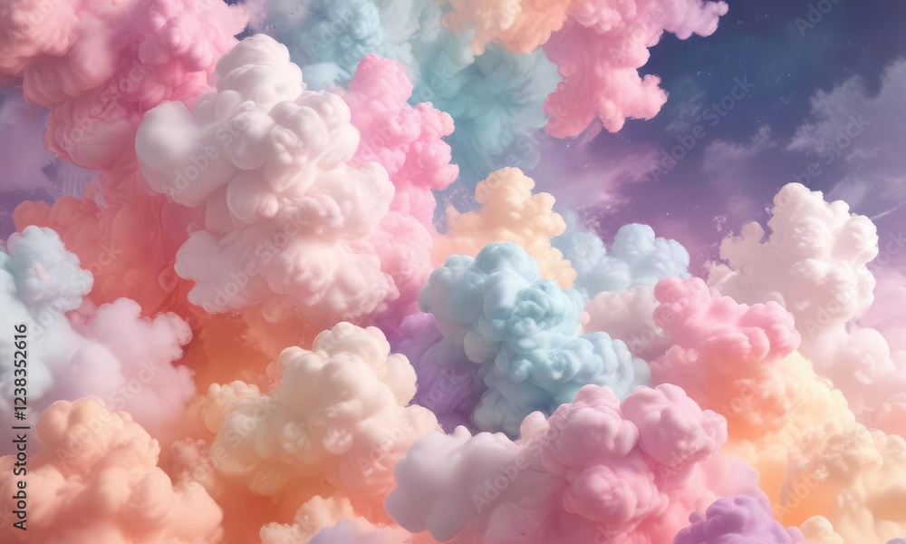 Swirling clouds of color on an abstract background that features soft, rounded shapes and pastel hues , artistic, ethereal, pastel Swirling clouds of color on an abstract background that features soft, rounded shapes and pastel hues , artistic, ethereal, pastel
