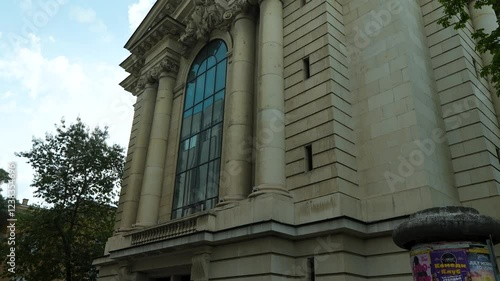 Beautiful close up of historic building in Sofia, Bulgaria