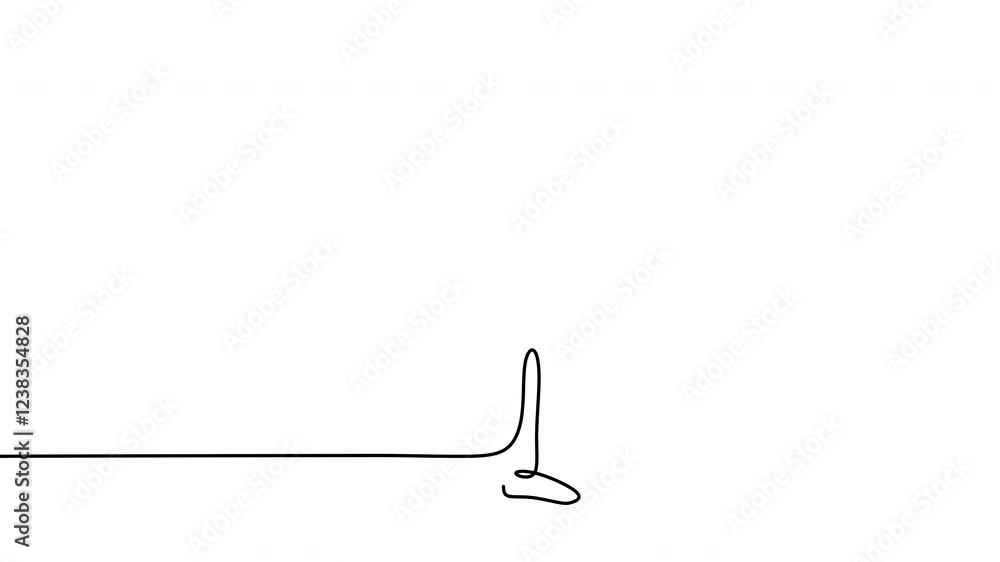 Single line drawing of young guitarist man at stage and playing his electric guitar. Sitting young male with hat showing his guitar skill. Musician artist performance concept. Animation video Single line drawing of young guitarist man at stage and playing his electric guitar. Sitting young male with hat showing his guitar skill. Musician artist performance concept. Animation video