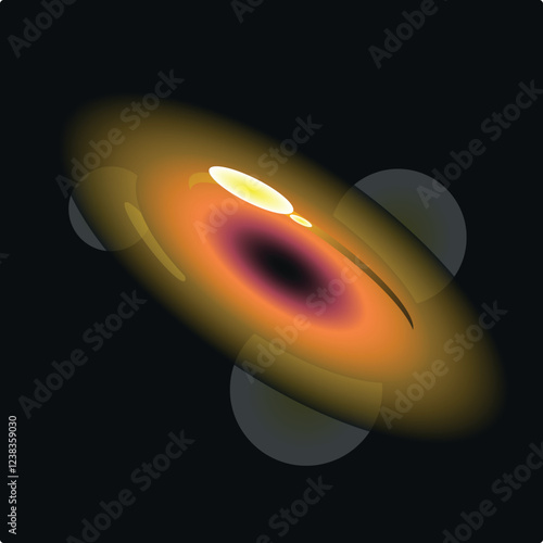 Planets orbiting and falling into a black hole in deep space