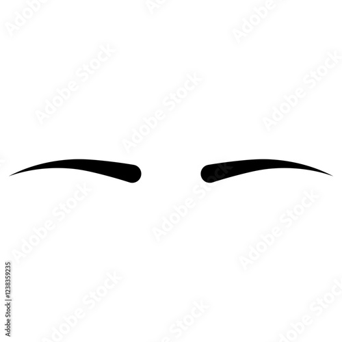 얇은 아치형 눈썹 아이콘