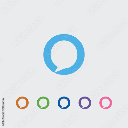 Letter O logo, chat icon, logo, o logo design template