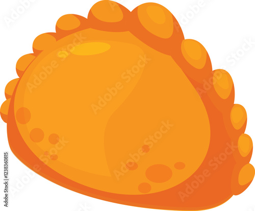 Savory pastel, a traditional south american pastry, being prepared with a golden crust, filled with a mix of meat and vegetables