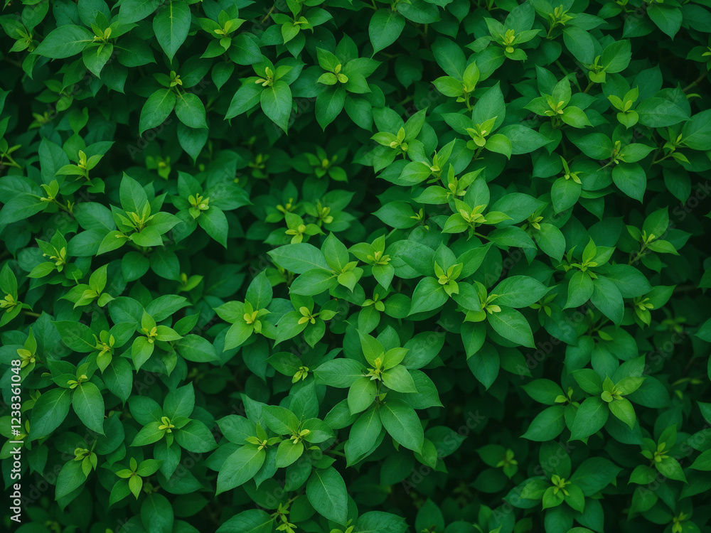 Green leaves covering densely a plant creating a textured natural background Green leaves covering densely a plant creating a textured natural background