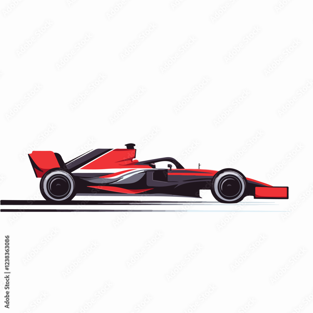 Fototapeta premium Racing car illustration. Formula one. Motorsport. 