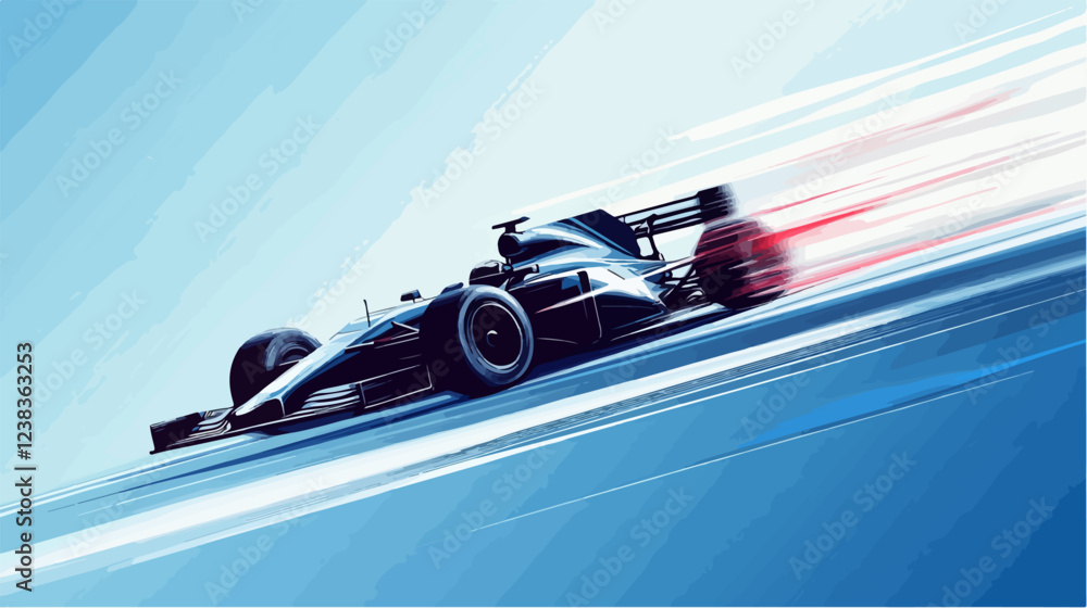 Obraz premium Racing car illustration. Formula one. Motorsport. 