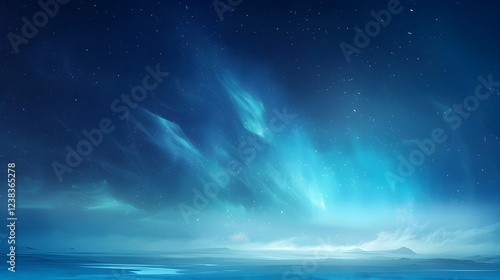 A blue sky with a few clouds and stars