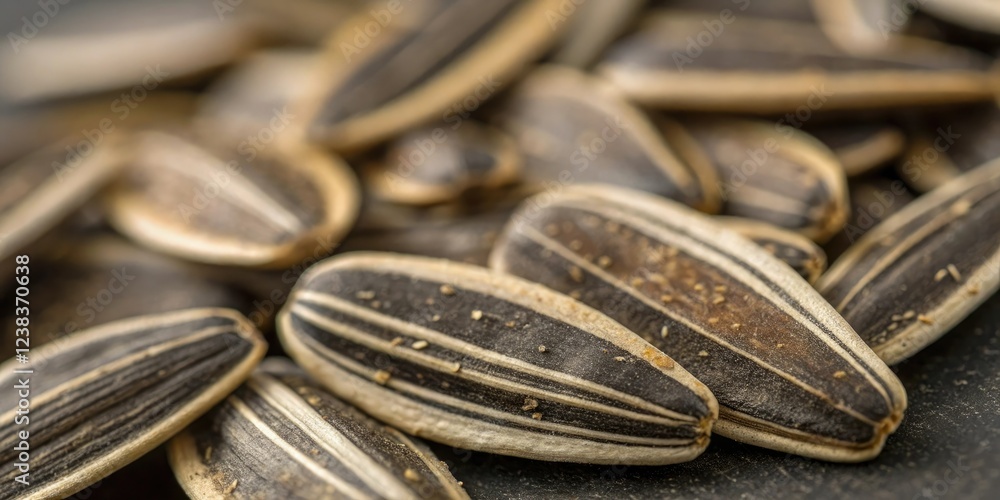 The intricate structure of a sunflower seed in high magnification, nature, macro photography, seed details, texture, botanical image The intricate structure of a sunflower seed in high magnification, nature, macro photography, seed details, texture, botanical image