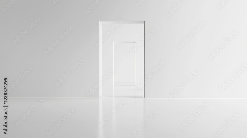 Silent Passage, an enigmatic black-and-white corridor evoking intrigue, featuring a minimalist design, spacious ambiance, and a sense of calm exploration into the unknown. Silent Passage, an enigmatic black-and-white corridor evoking intrigue, featuring a minimalist design, spacious ambiance, and a sense of calm exploration into the unknown.
