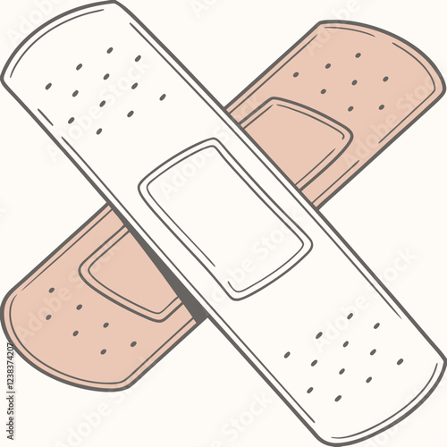 adhesive bandage on white background