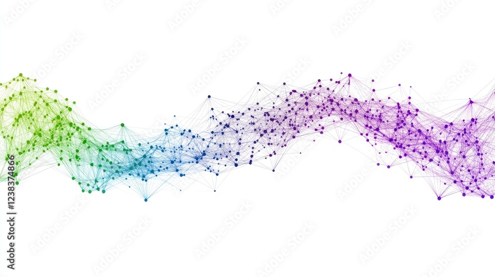 Fototapeta premium Abstract colorful network connection.