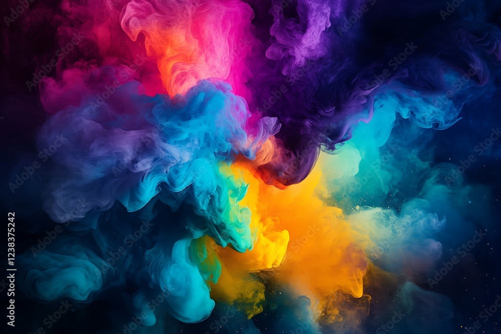 Fototapeta premium Vibrant Abstract Ink Mix Creates a Stunning Visual Display