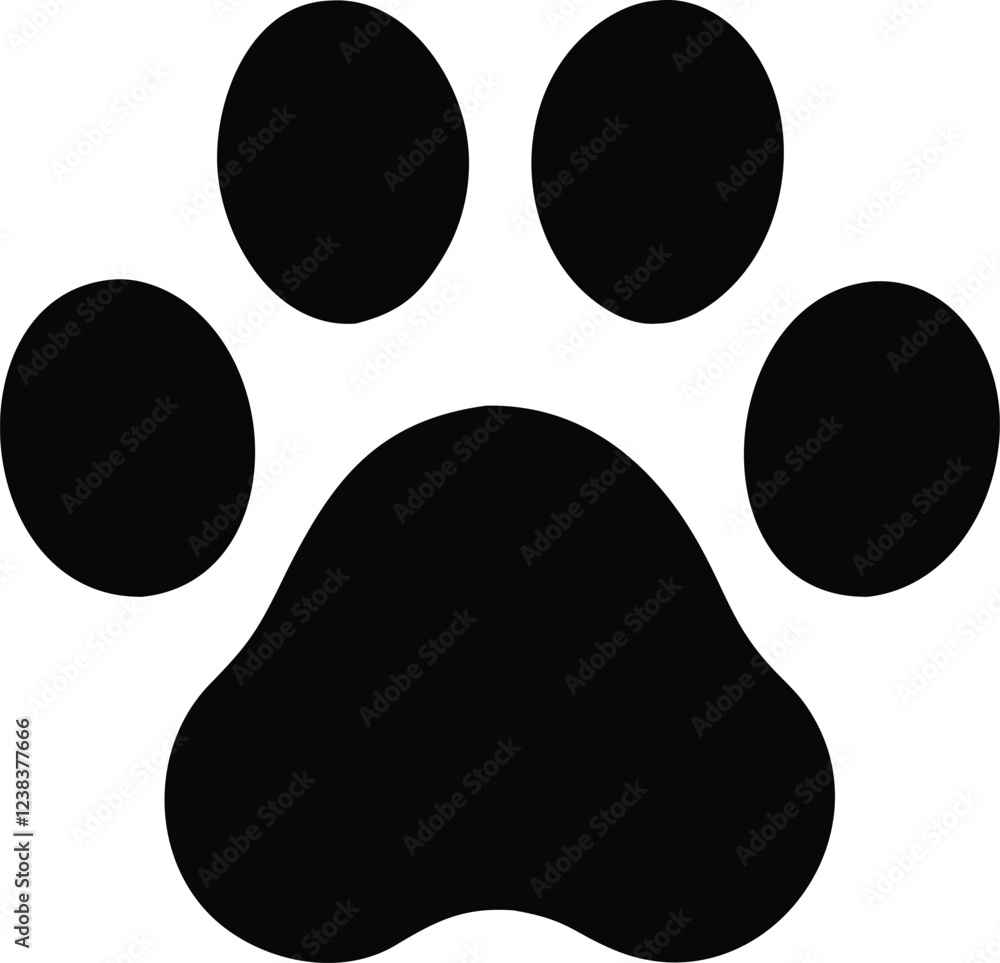 Dog paw print. Paw icon Dog paw print. Paw icon