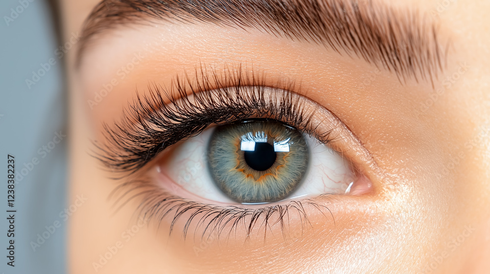 Obraz premium Enhance natural beauty with stunning eyelashes showcasing captivating eye allure