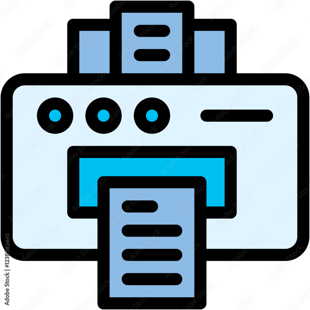Фотография Vector Icon Printer, Files and Folders, Print, Paper, Technology