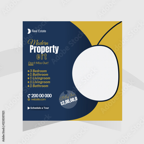 Minimal Real Estate Social Media Post Design Editable Templates for Property Promotion & Sales