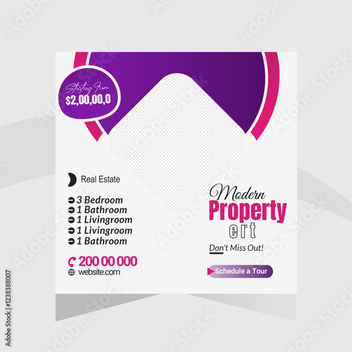 Minimal Minimal Real Estate Social Media Post Design Editable Templates for Property Promotion & Sales