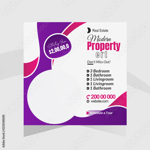 minimal Real Estate Social Media Post Design Editable Templates for Property Promotion & Sales