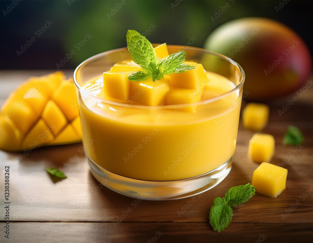 Chilled Mango Pudding in a Glass – Refreshing Dessert Chilled Mango Pudding in a Glass – Refreshing Dessert