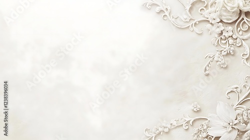 Elegant White Floral Design On A Textured Background