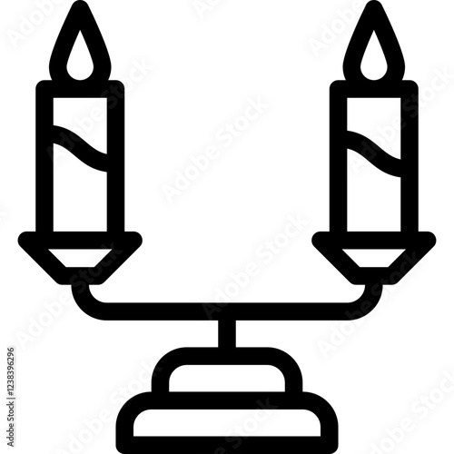 Vector Icon Candle, Esoteric, Fire, Magic, Fortune Teller