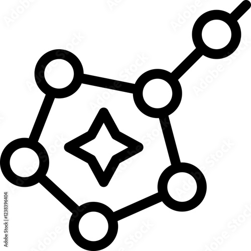 Vector Icon Constellation, Big Dipper, Astronomy, Ursa Major, Fortune Teller