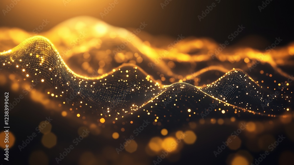 Captivating Golden Wave Patterns Sparkle in Light Captivating Golden Wave Patterns Sparkle in Light